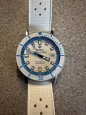 Zodiac Super Sea Wolf Compression White Dial Men's Watch ZO9291 • $740