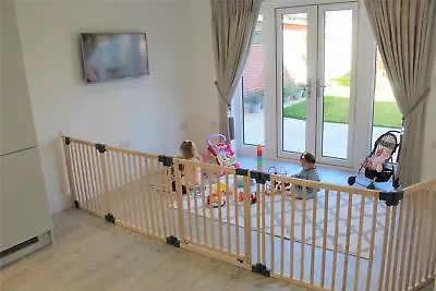 £151.65 • Buy Safetots Premium Wooden Multi Panel Wide Baby Safety Gate Flexible Room Divider