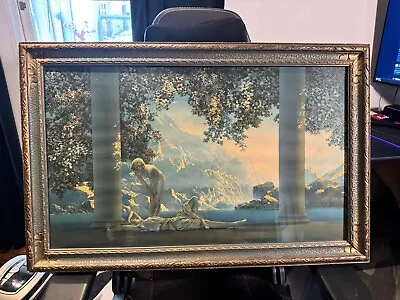 Antique Framed Print Maxfield  Parrish Daybreak Original 1920s • $350