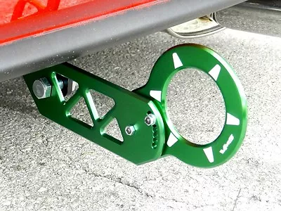Green Vms Racing V3 Rear Aluminum Adjustable Folding Tow Hooks For Honda Acura • $39.95