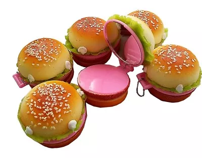 Folding Compact Mirror Squishy Burger Food Treat Backpack Hanger Keychain 1pc • $11.99