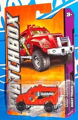 Matchbox 2012 MBX Airport Series #2 SWAT Truck Red Unit 6 GAURD Services • $3