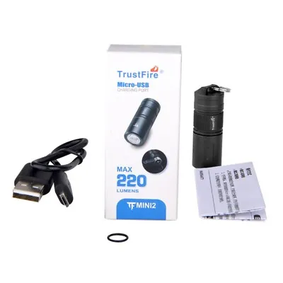 220 Lumens 2 Mode Adjustable Micro USB Rechargeable Anti Shock Electric Torch • £13.97