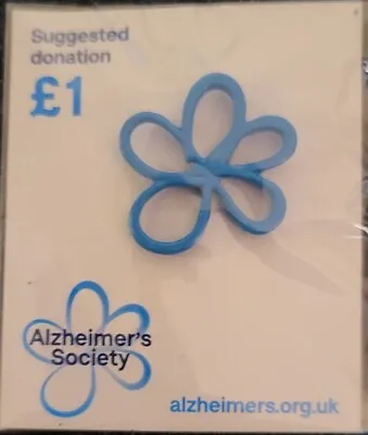 Charity Pin Badge Alzhelmers Society Blue • £3.50