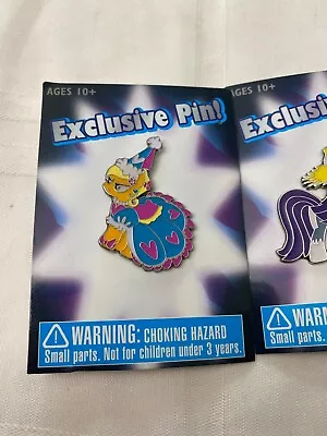 My Little Pony MLP Twilight Sparkle Applejack Rarity Exclusive Enamel Pin Set 3 • $17.79