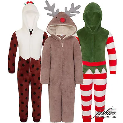£19.97 • Buy Christmas 1Onesie Girls Boys Novelty Fleece Santa Fancy Dress Costume Nativity