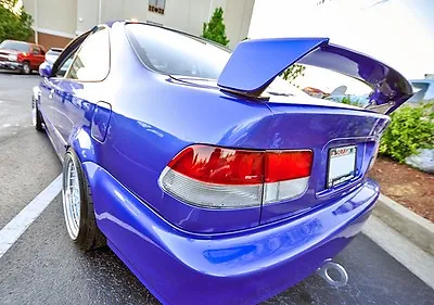 MUGEN Style PRIMER BLACK Rear Trunk Lid Wing Spoiler For 96-00 Honda Civic Coupe • $119.98