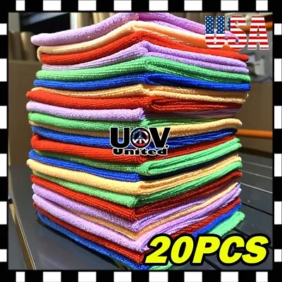 20PC Pack Microfiber Cleaning Cloth Towel No-Scratch Rag Car Polishing Detailing • $13.50