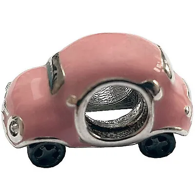 Chamilia Pink Enamel Mini Racers Car Charm Bead Swarovski 925 Stirling Silver • £24.99