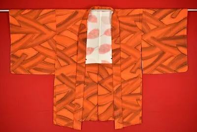 Vintage Japanese Kimono Silk Antique BORO HAORI Kusakizome Dyed/BB750/545 • £42