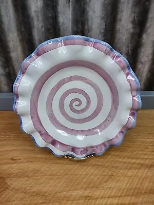 Vtg MacKenzie Childs Damson Lollipop Ceramic Fluted Dessert Plate 9  Retired • $239