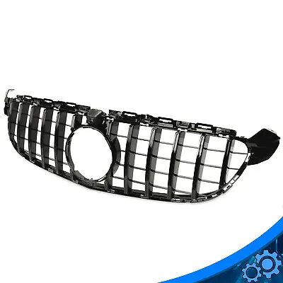 Gloss Black GT R Grille Grill For Mercedes-Benz W205 C63 C63S AMG 2015-2018 • $82