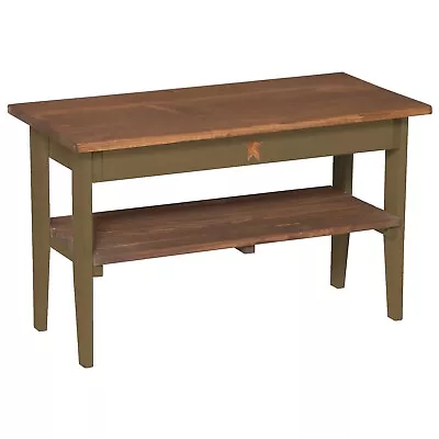 Farmhouse Coffee Table With Bottom Shelf - Amish Made In The USA  • $237.98