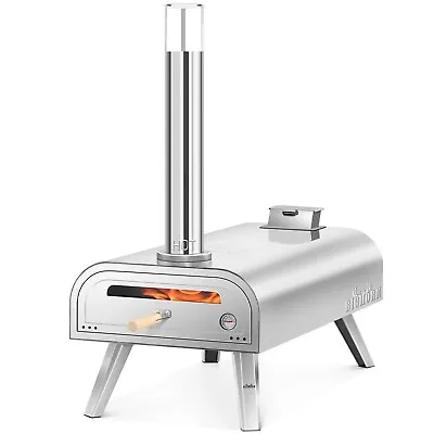 BIG HORN OUTDOORS 16 Inch Pellet Pizza Oven Outdoor Pizza Maker Visible Portable • $179