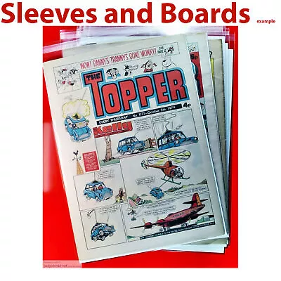 Comic Bags And Boards Acid Free For Rare Vintage Large Comics.  Size6 A3 X 10 • $38.26