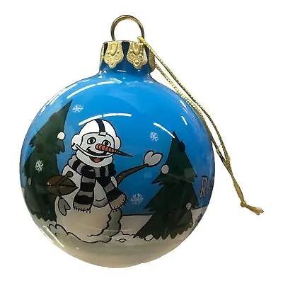 NFL Los Angeles Raiders Hand-Painted Glass Ball Ornament • $9.99