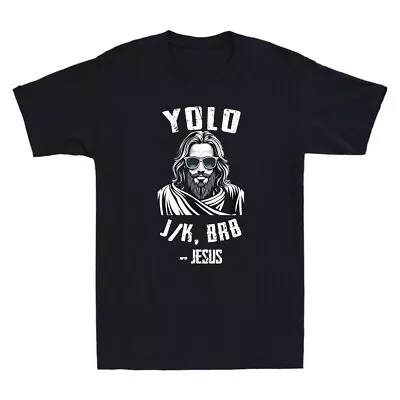 Yolo Jk Brb Jesus Funny Easter Day Bible Christian Easters Vintage Men's T-Shirt • £14.99