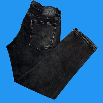 Levi's 541 Jeans Mens Size 33x30 Athletic Taper Stretch Acid Wash Black  Denim • $20.98