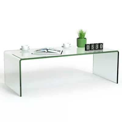 Tempered Glass Coffee Table Accent Cocktail Side Table Living Room Furniture New • $179.98