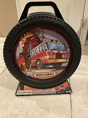 Mattel Matchbox Diecast Toy 72 Car Carry Case Holder Tire Fire Engine & Ladder • $20