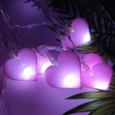 £4.19 • Buy LED String Lights Fairy Love Heart Shaped LED Girls Bedroom Home Romantic Decor