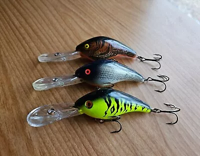 (3) Vintage Mann's 20+ Plus Crankbaits Lot Of 3 Fishing Lures • $18.99