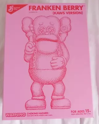 KAWS MONSTERS Franken Berry Vinyl Figure Cereal General Mills Unsigned Companion • £575