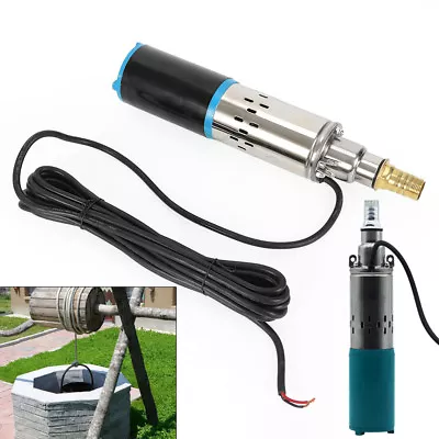 12V Deep Well Submersible Screw Pump 82FT Lift Max Stainless Steel 1in Outlet US • $63