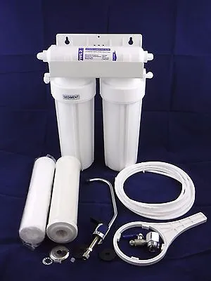 £49.90 • Buy 3 Stage Undersink Ceramic Drinking Water Filter Domestic Tap Kit + Accessories