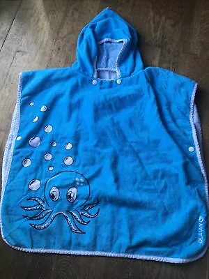 Kids Unisex Octopus Themed Hooded Towel/beach Change/cover Up Fits All Ages • £4