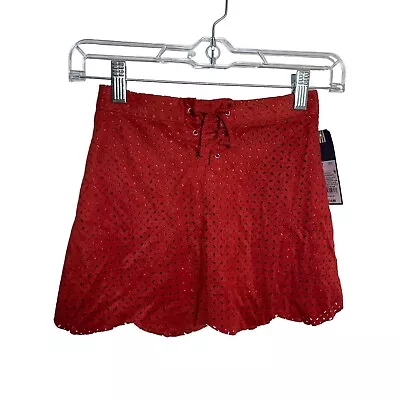 Genuine Kids From OshKosh B'Gosh Girl's 5T Skirt Eyelet Lined Red NWT • $7.20