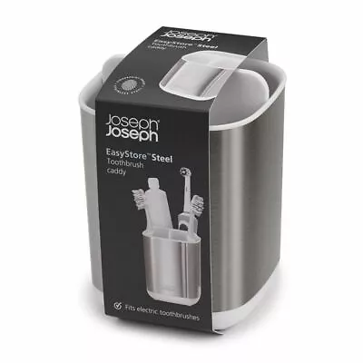 $36.95 • Buy NEW JOSEPH JOSEPH EASYSTORE TOOTHBRUSH CADDY SMALL Easy Store Holder Cup STEEL