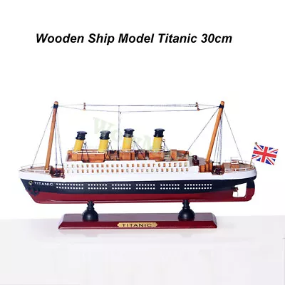 Collection Vintage Retro TITANIC Handcrafted Wooden Cruise Ship Boat Model 30cm • $35.95