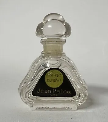 1940’s Moment Supreme By Jean Patou Glass Perfume Bottle France - 3.5” Tall • $49.99