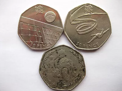 London Olympic Games 50p Coins Fifty Pence Tennis Gymnastics Moto GP Circulated • £3.59