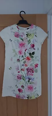 M&S Marks And Spencer Autograph Girls Floral Flower Dress Age 9-10 Years • £6