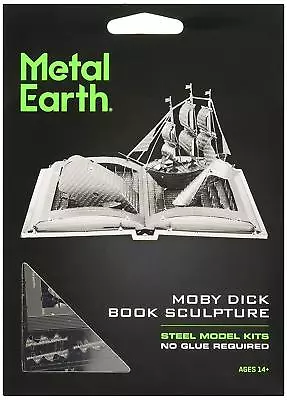 Fascinations Metal Earth Moby Dick Book Sculpture 3D Laser Cut Steel Model Kit • $12.95