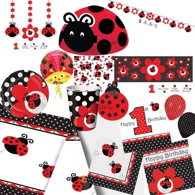 Ladybug Ladybird Party Supplies Decorations Banners Balloons Party Bags • £4.05