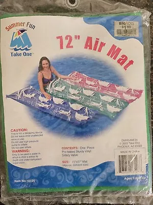 NEW VINTAGE Pool Float Air Mat GREEN • $5.99