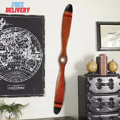 Vintage Wood Airplane Propeller Wall Decor Antique Model Aviation Display 46  • $75.52