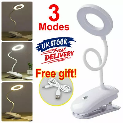 £10.99 • Buy 18 LED USB Clamp Clip On Flexible Desk Light Bed Reading Table Study Night Lamp