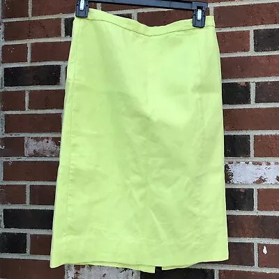 J Crew Womans 00 Green Straight Pencil Lined Skirt • $13.57