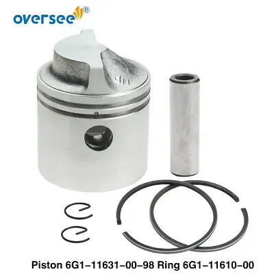 6G1-11631-00-98 Piston Kit STD 50MM For Yamaha Outboard 2T 6HP 8HP Piston & Ring • $39.60