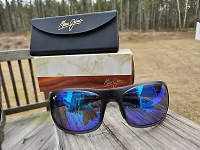 Maui Jim B440-11M Big Wave Blue Polarized Sunglasses - Translucent Matte Grey • $159