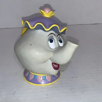 Beauty And The Beast Disney Mrs. Potts Teapot Cartoon Charecter Plastic Bank 5” • $12