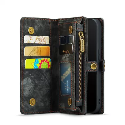 Black IPhone 6 Plus / 6S Plus Multi-functional Wallet Purse Magnetic Case • $39.95