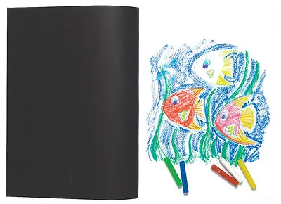 £3.89 • Buy A5/A4/A3 Black Sketch Book Pad 110gsm Brilliant White Artist Drawing Sketching