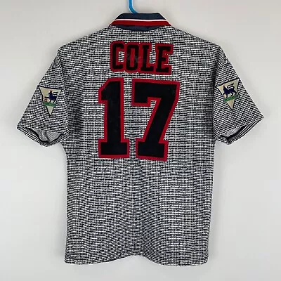 Manchester United 1995-1996 Andy Cole Away Shirt Jersey Kids Youth L Boys 156 Cm • $20
