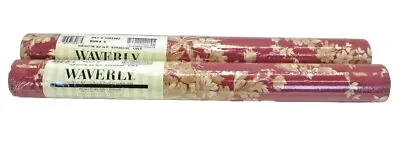 Vintage FLORAL Waverly Wallpaper 2 Double Rolls Pre-Pasted 5505982 Run #5 EO • $40