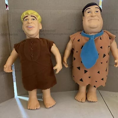 Vintage Fred Flintstone Barney Rubble Figures Doll Set 12” Tall Dakin NO BOX • $9.99